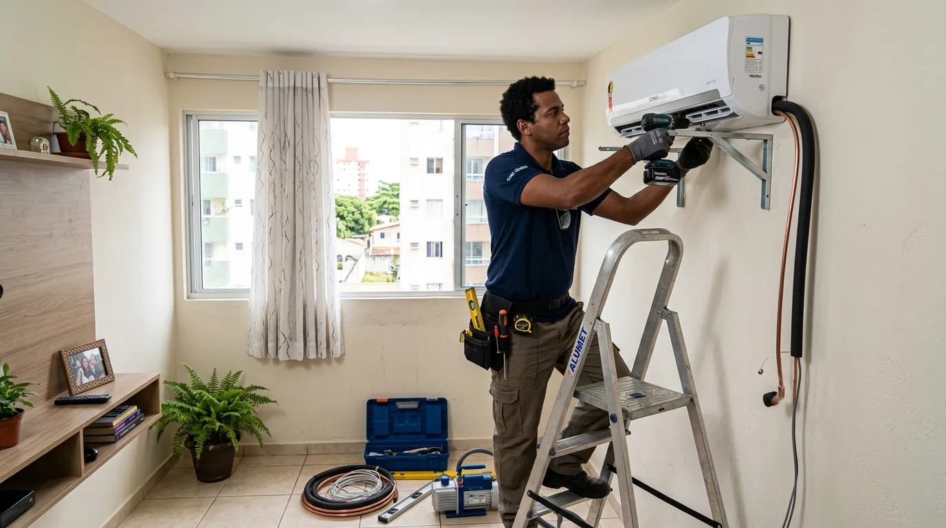 Instalação de ar-condicionado split em Campo Grande‑MS